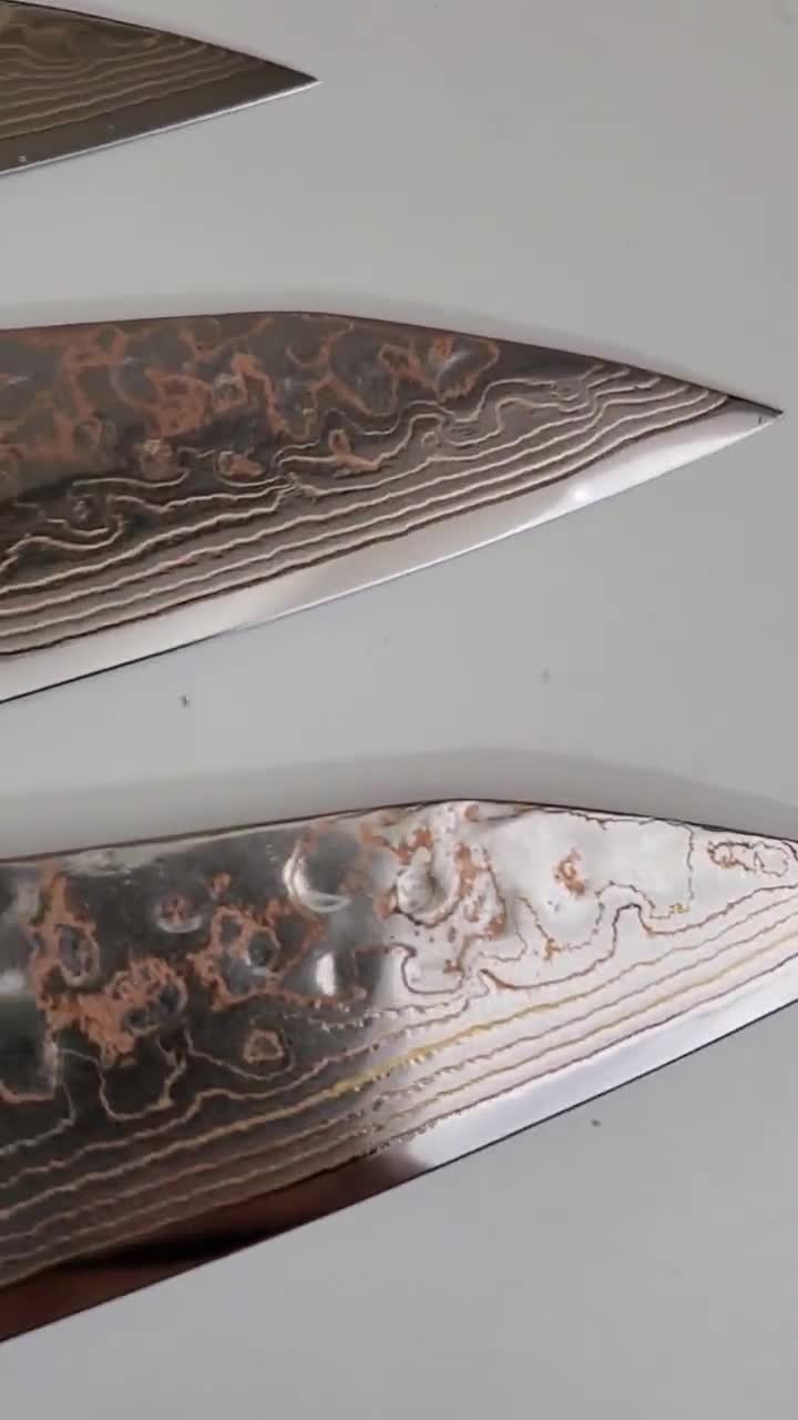 Wanchana Copper San Mai Damascus Gyuto (Cu Mai)