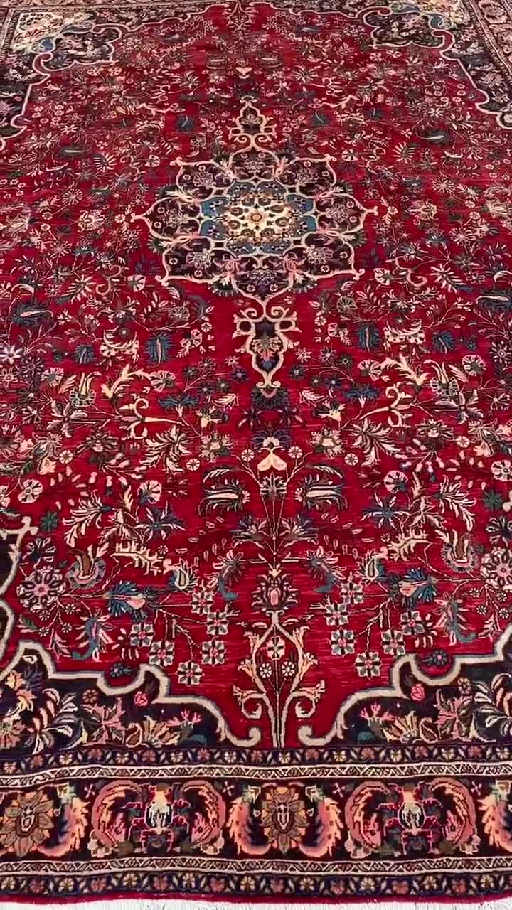 Grand Tapis Oriental Vintage Overdyed - Bleu Turquoise - 216x140 Cm - Laine Nouée Main