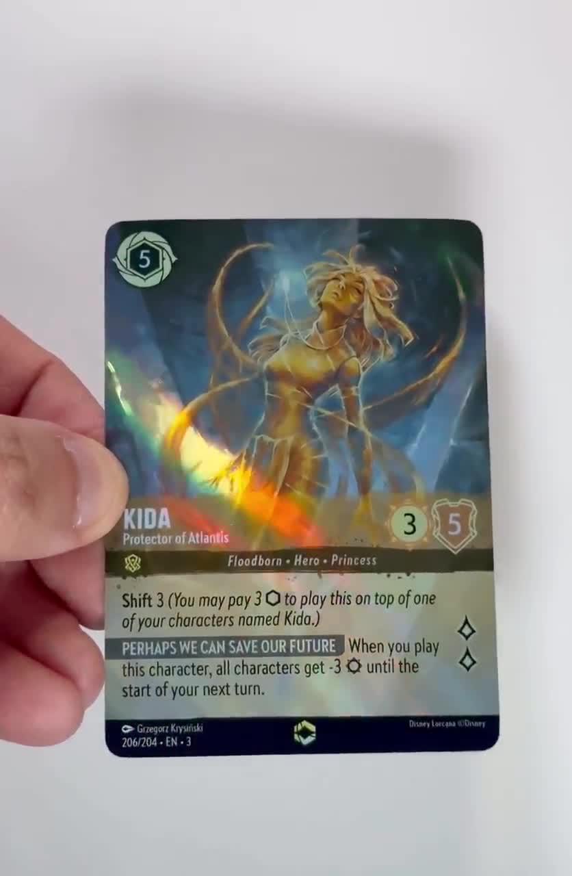 lorcana kida card Disney Lorcana TCG: Into The Inklands 7 Kida Protector Of Atlantis Foil PSA  10 GEM MINT main image 0