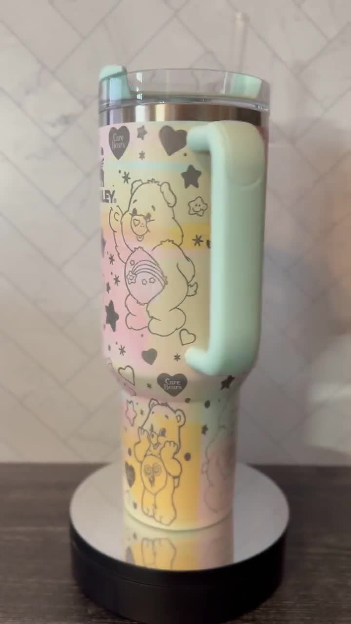 Whimsical Care Bears Laser Engraved 40oz Stanley Cup - Choose Your