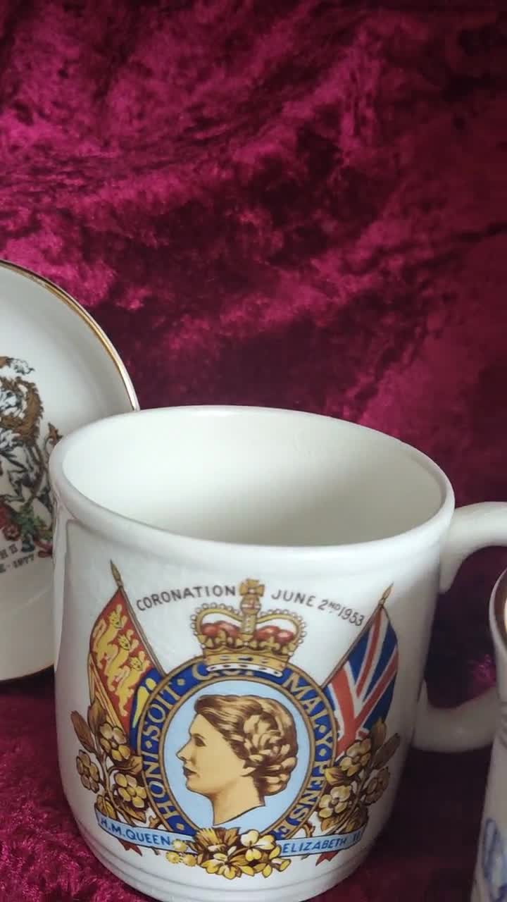王室記念マグカップ - 女王即位記念品 - 皇太后 - エリザベス女王