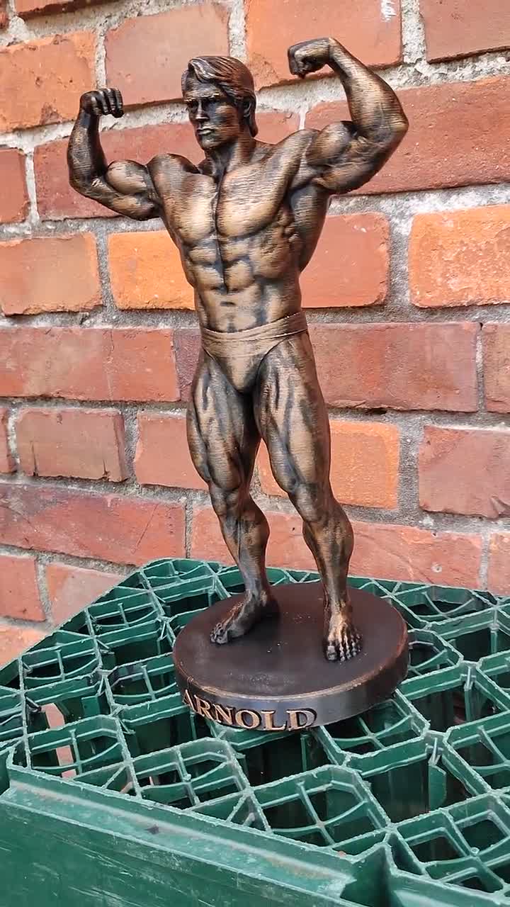 Bronze Front Double Bicep Male Pose Bodybuilding Trophy