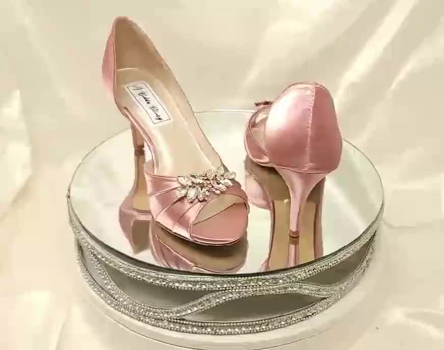 Dusty pink wedding on sale shoes