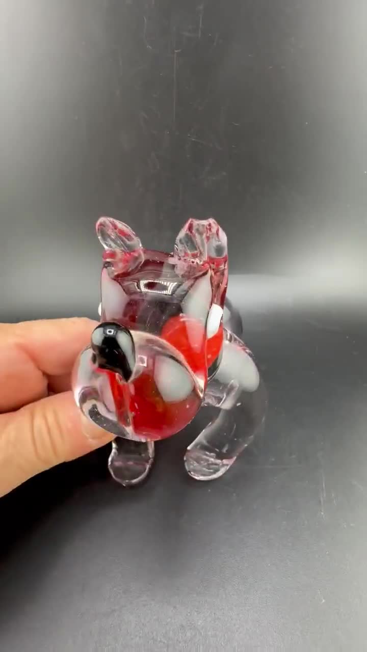Buy Vintage Mid Century Murano Glass Dog Figurine Purple