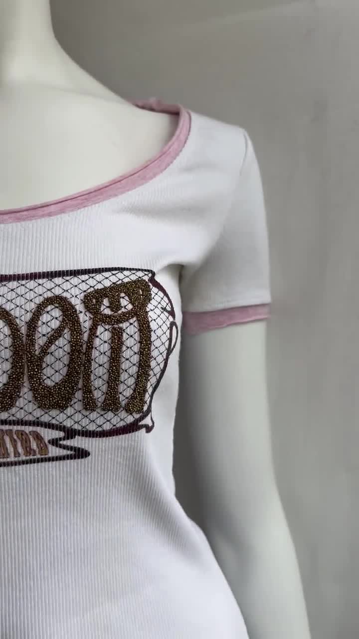 D&G リボンTシャツ R & D.M.Co- オールドマンズテーラー コットン ブルー バンド T