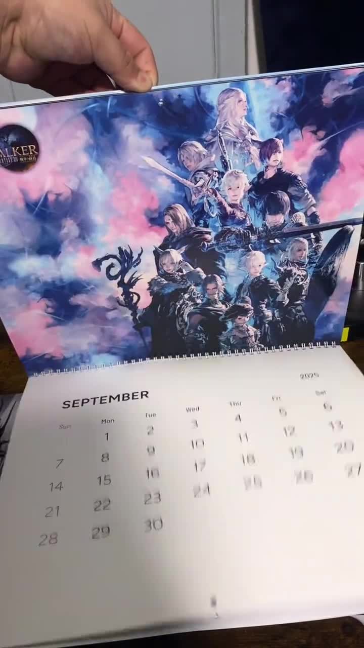 Final Fantasy XIV 2025 Calendar, Video Game Wall Calendars