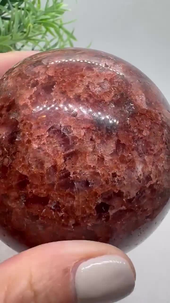 天然クリスタル レインボー フラッシュ ストロベリー クォーツ