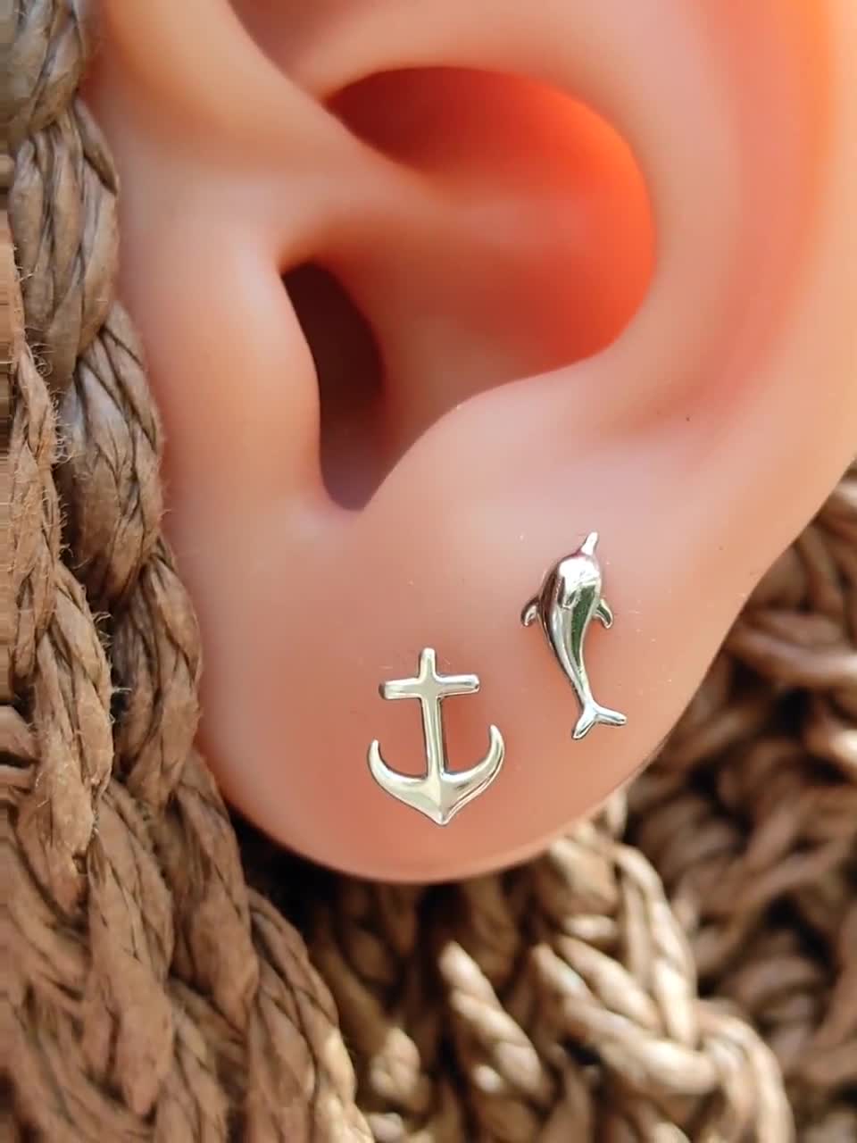 Orecchini a forma di delfino per bambini orecchini in argento sterling 925 con animali carini orecchini a forma di delfino animali gioielli di delfino regali per bambini madre e figlio