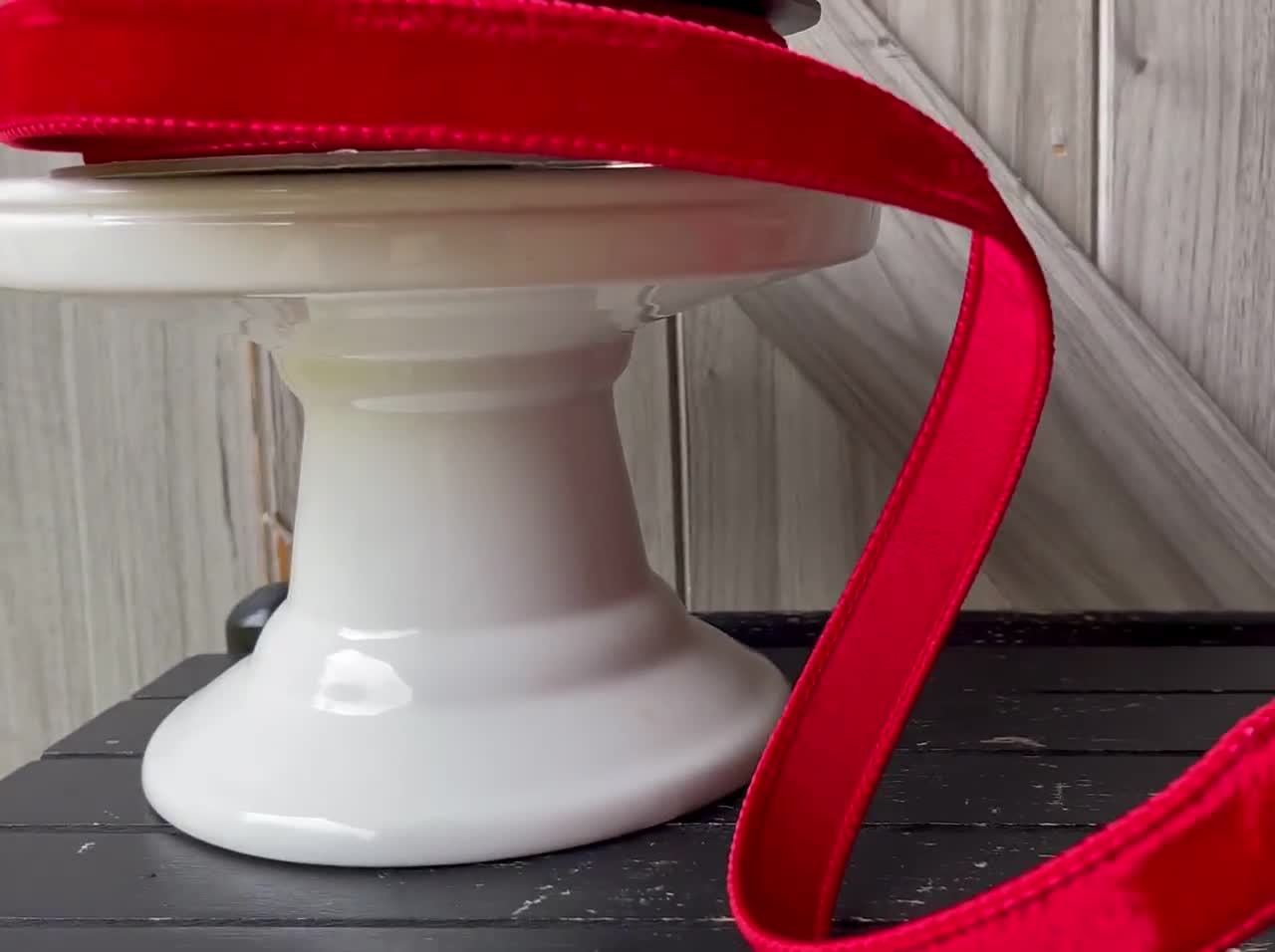 フルウイック　ワンロール D Stevens, 10 Yards, 1 Inch Wired Ribbon, Red Velvet Ribbon