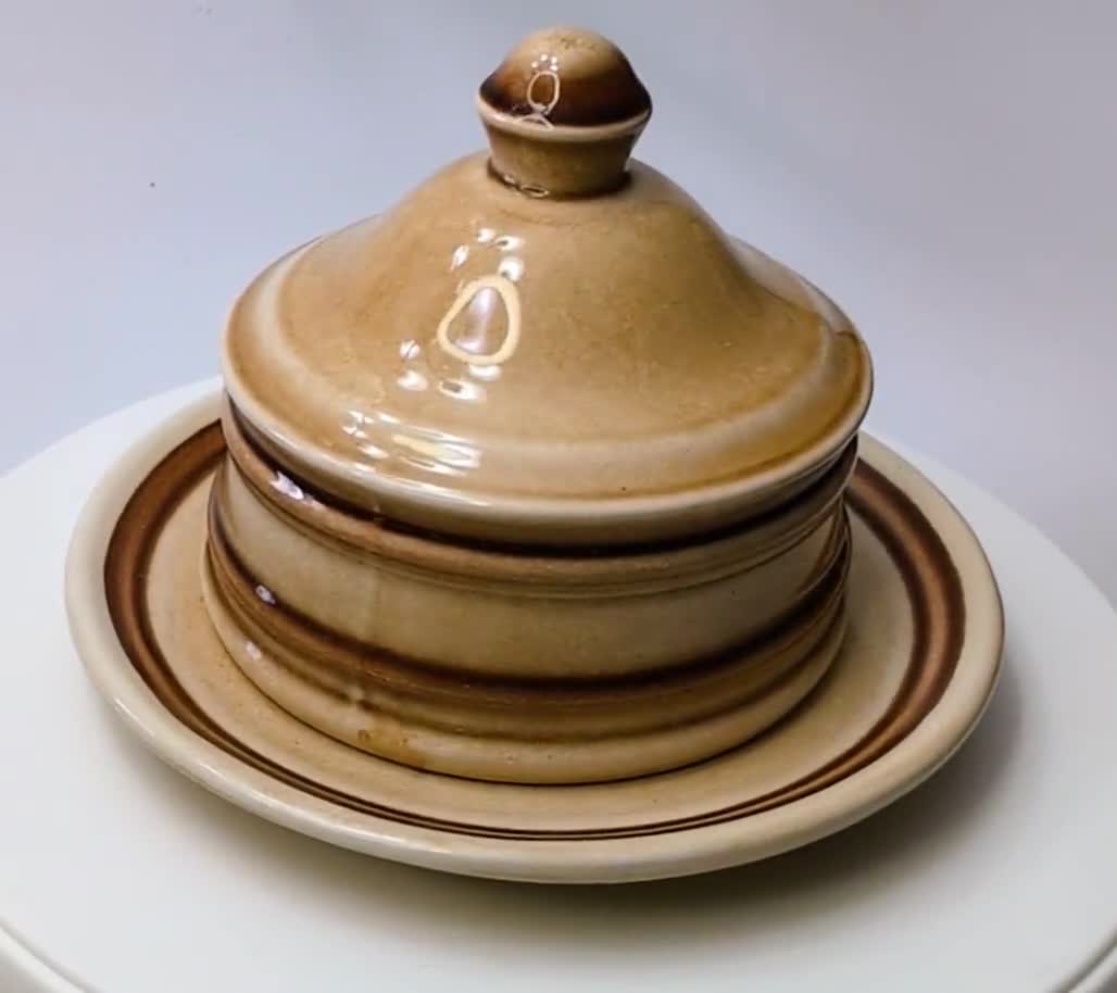 ヴィンテージ - ボーセ陶器 - グエニン・トルドー - バター皿 - 直径9