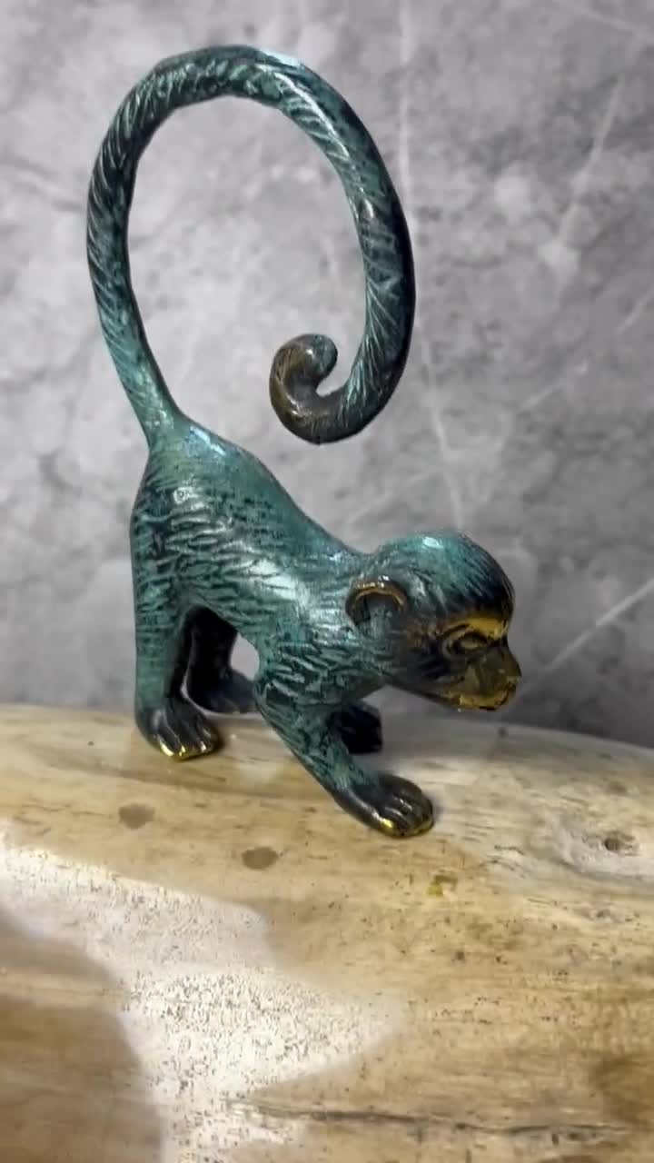 ブロンズ製ヴィンテージ猿装飾フィギュア - Etsy 日本