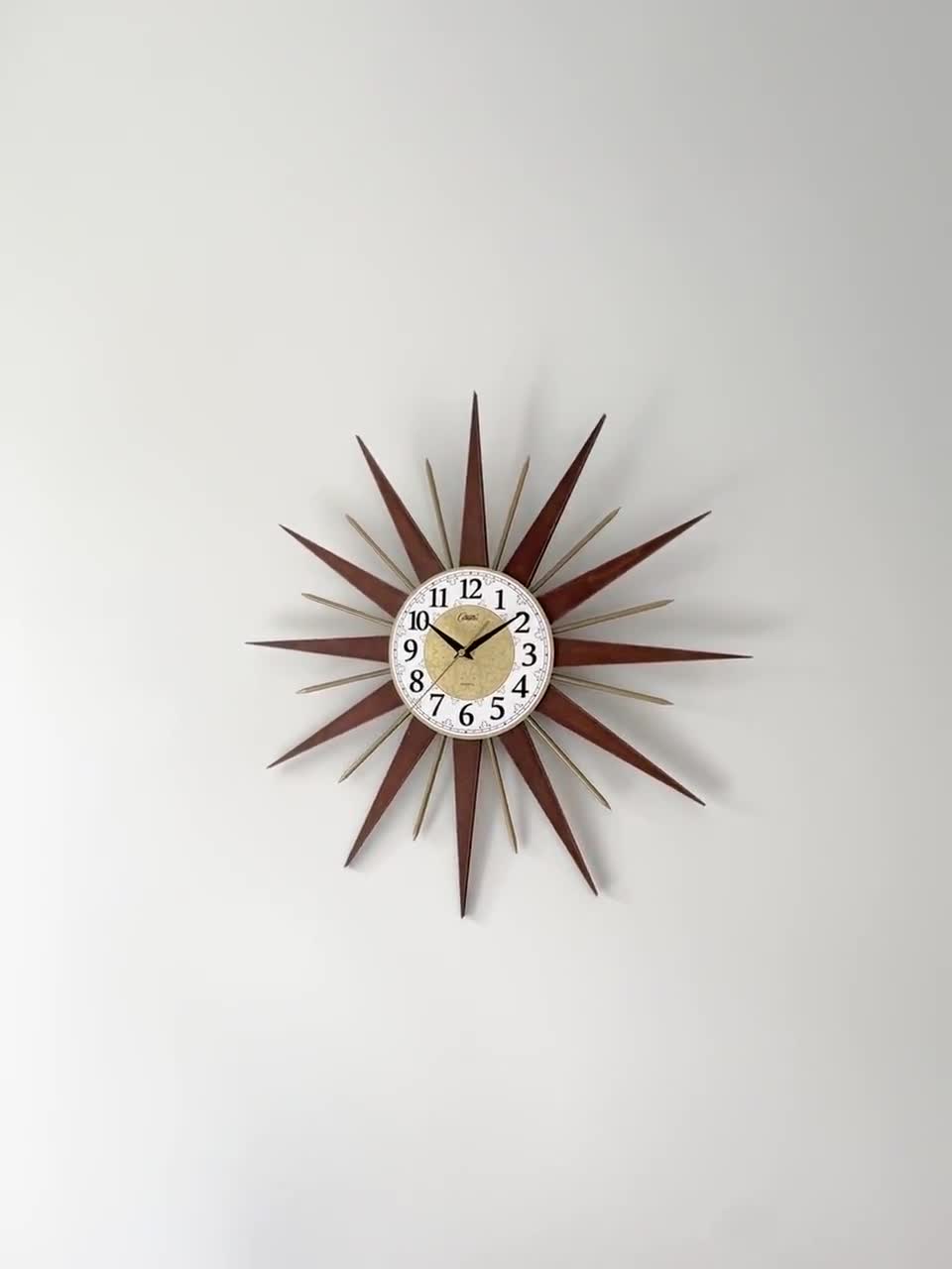 Mid Century Modern Starburst Clock: 21