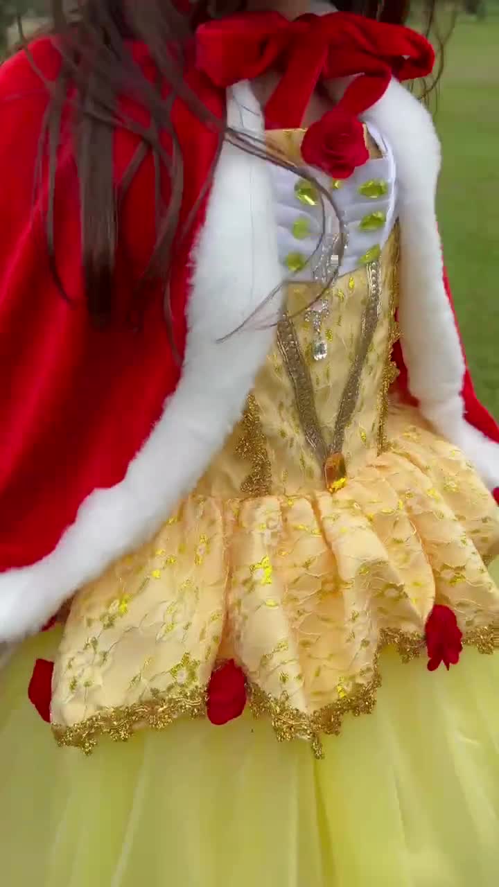 Princess Belle Dress Beauty and the Beast Princess Costume