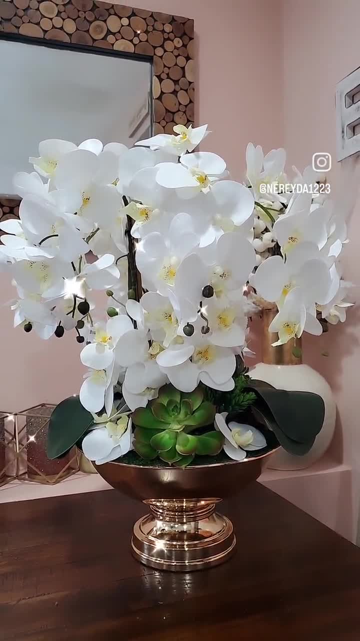 Arreglos y centros de mesa con orquideas naturales  Orchid flower  arrangements, Indoor orchids, Beautiful orchids