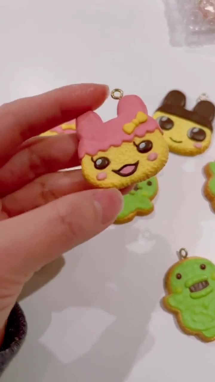 ヴィンテージたまごっちチャーム：クッキーキーホルダー、携帯
