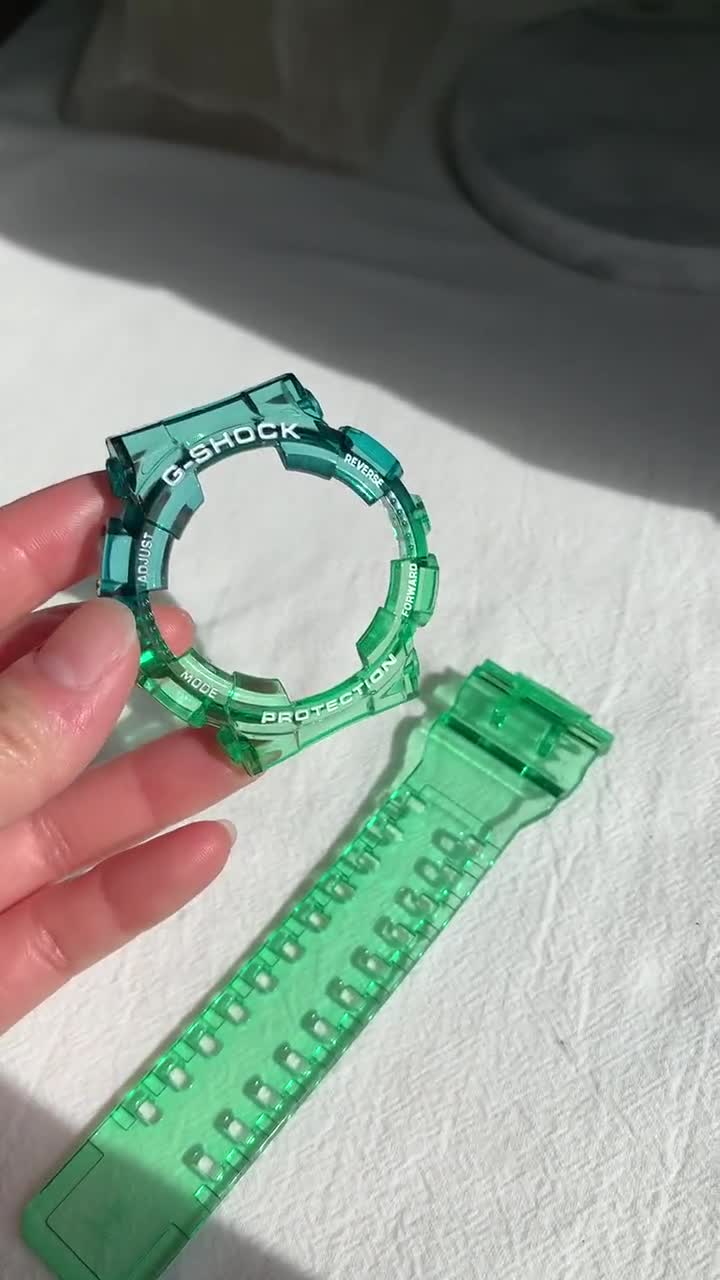 Custom G Shock GA 100 GA 110 Jelly Bezel Straps for G Shock Dyed Straps Special gift Watch accessories