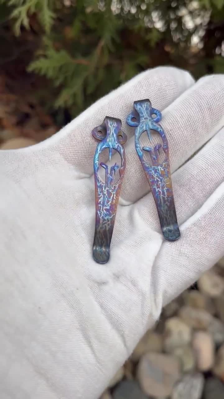 Titanium GLADIATOR Pocket Clip Fits Benchmade Knives Custom Knife video poster