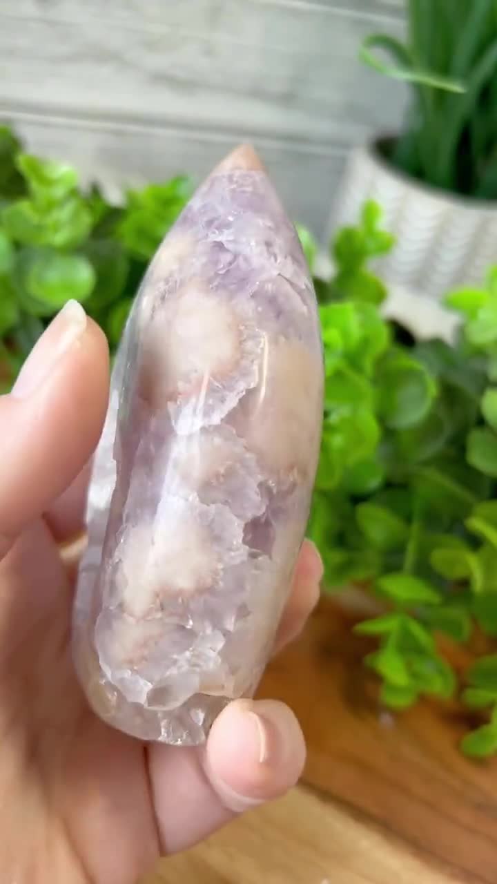 ETHEREAL Pink Amethyst Flower Agate Freeform W/ Gorgeous Frosty
