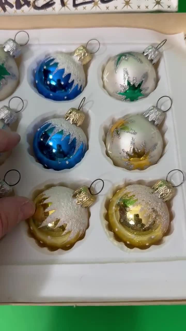 ヴィンテージガラスクリスマスオーナメント - レトロポーランド