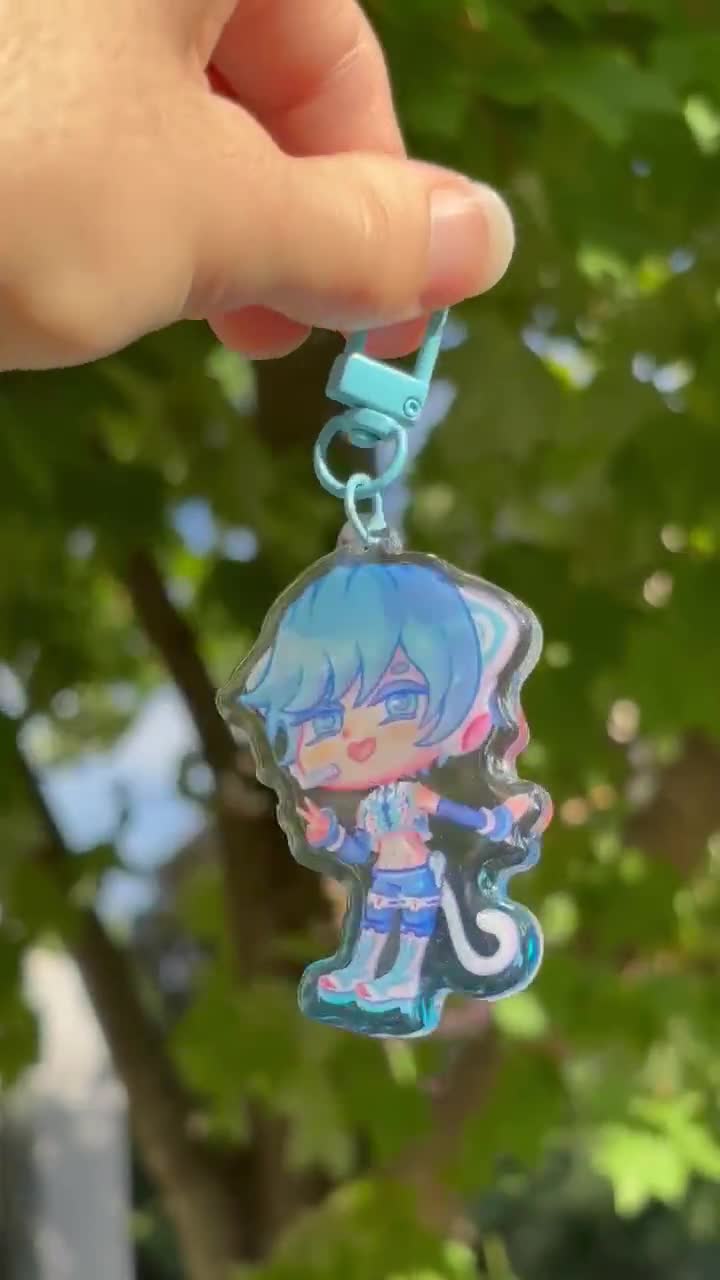 Cyber Cat KAITO Acrylic Charm | Cyber Neko Module | Hatsune
