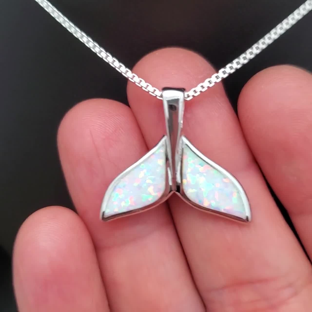 アクセサリー Whale tail opal necklace Opal Whale Tail Necklace – GoBeachy