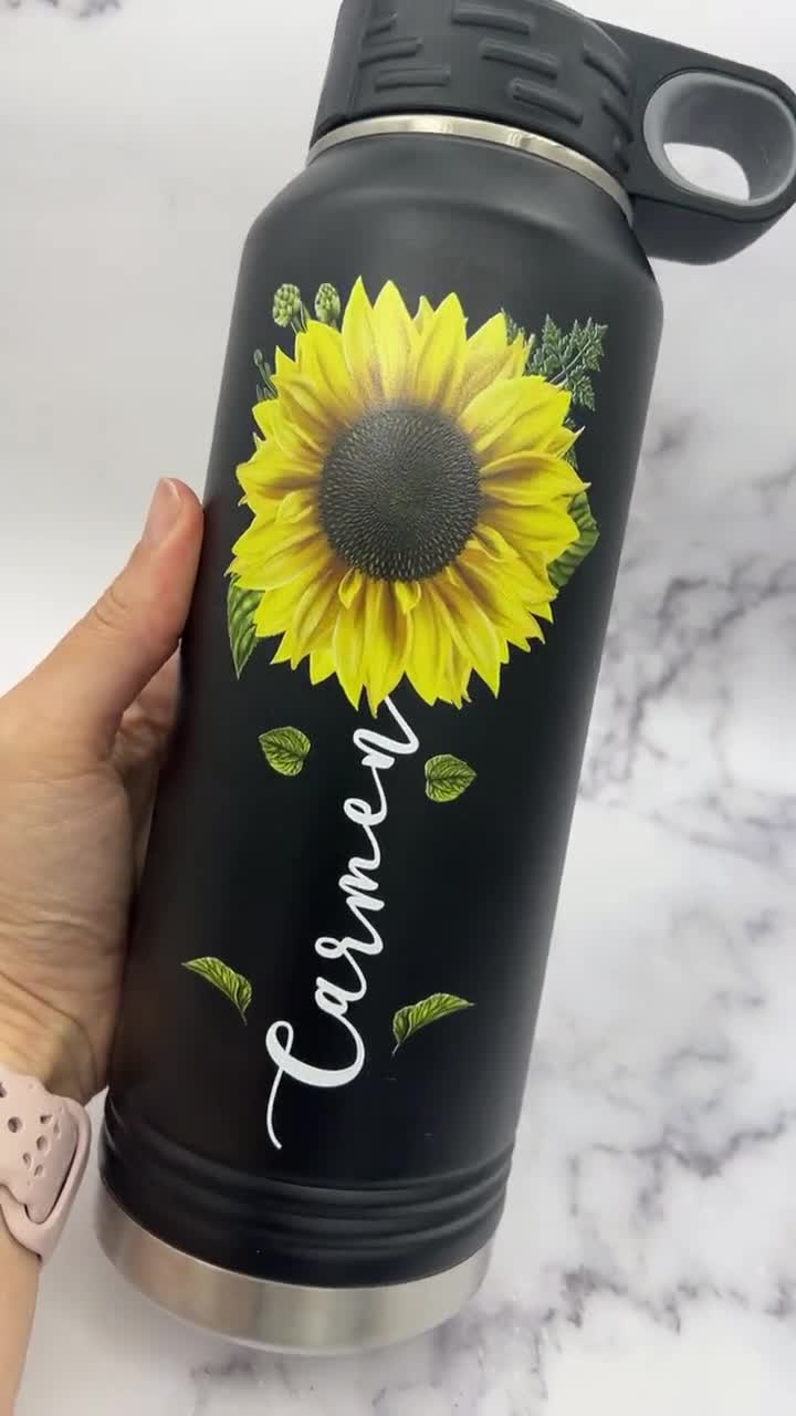 Sunflower Tumbler Sunflower Cup Sunflower Water Bottle Sunflower Gifts  Bridesmaid Tumbler Bachelorette Tumblers Gift for Her 