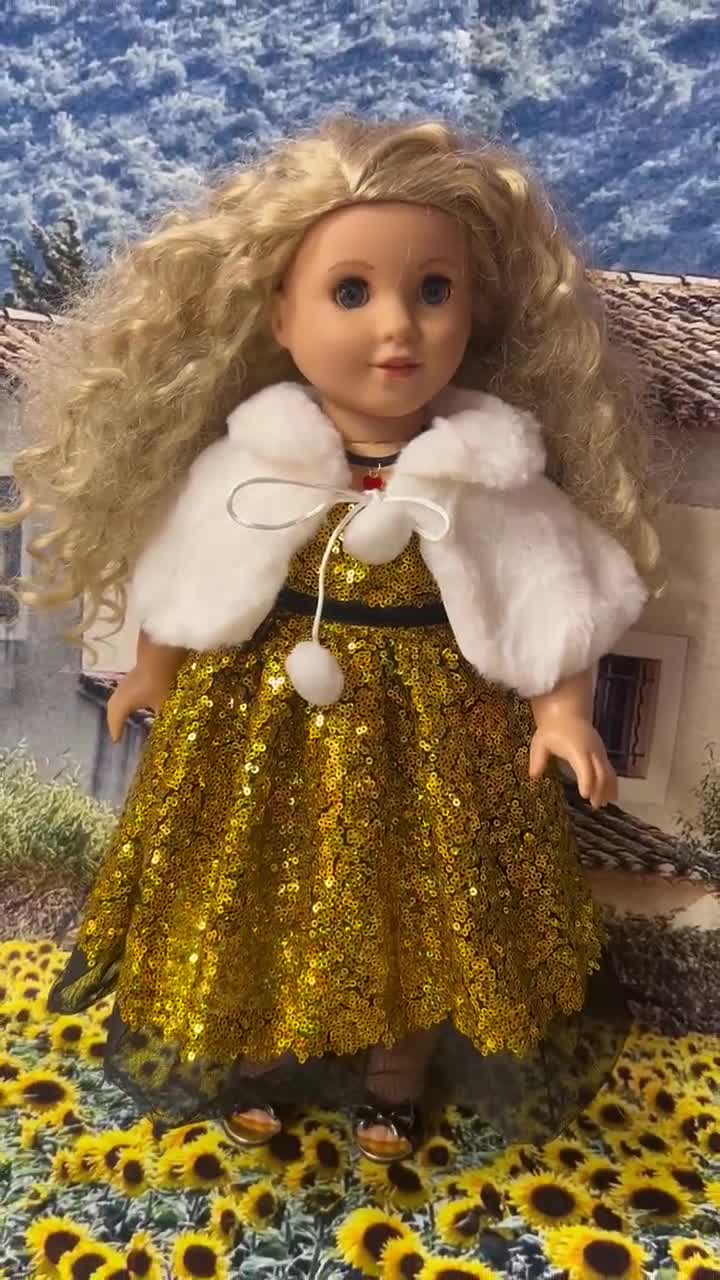 american girl doll gold dress Traditional Russian Court Gown 18