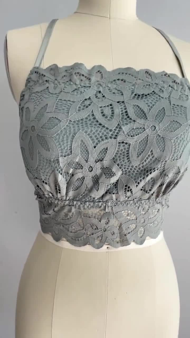 Lace Bralette, Cami Crop Top Stylish and Versatile Summer Essential,  Racerback, Adjustable Strap, Lining, Resort, Lounge, Casual Sexy Gift -   Canada