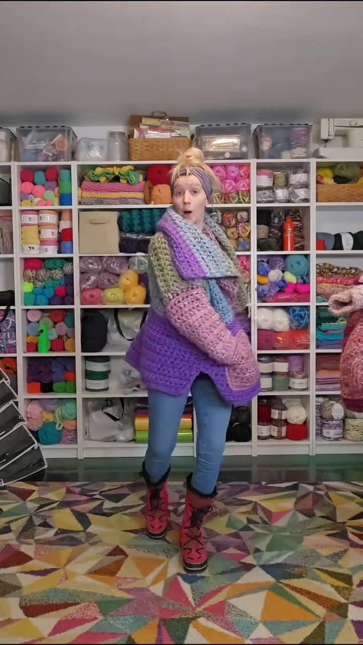 Chunky Crochet Coat Pattern, Oversized, XL Jumbo Beginner Friendly