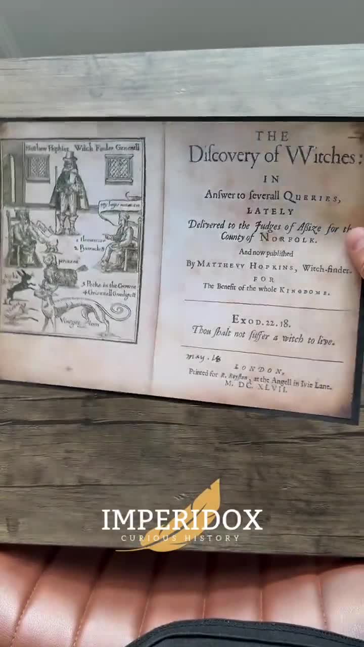 Arte del folleto general de Witchfinder / Impresión de brujas / Arte de brujas / Impresión hecha a mano de brujas / Impresión de reproducción envejecida / Decoración de pared envejecida video poster