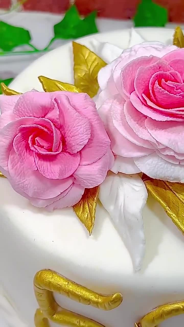Miniblings Orecchini A Torta Con Rose 3D, Gioielli Artigianali In Argilla Polimerica, Placcato Argento, 16 Mm