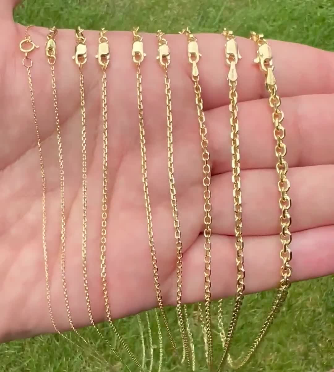 Gold Chain 14K Yellow Gold 2.1g high quality