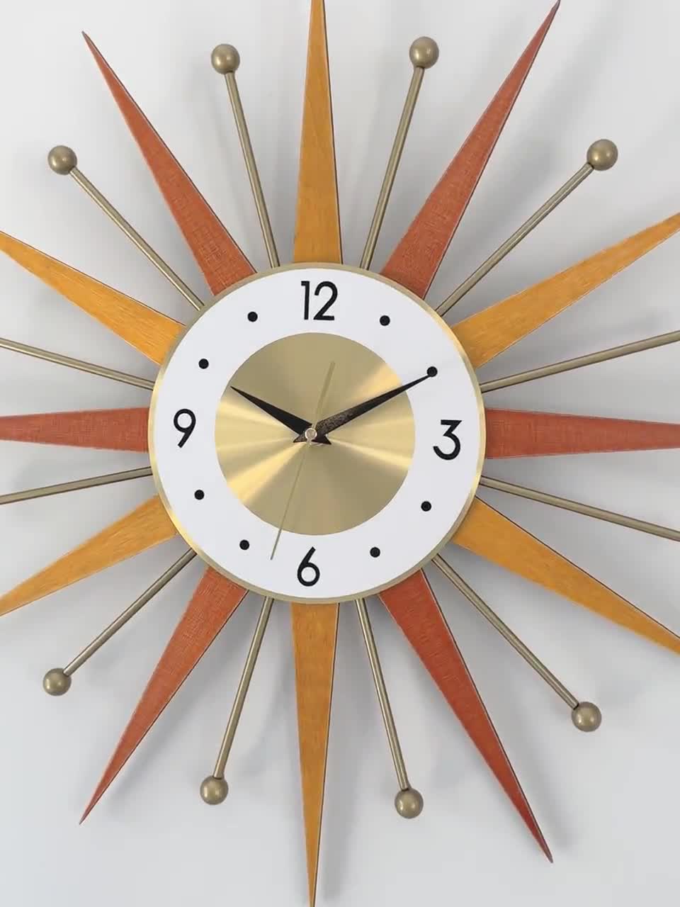 Mid-century Modern Starburst Clock: 22