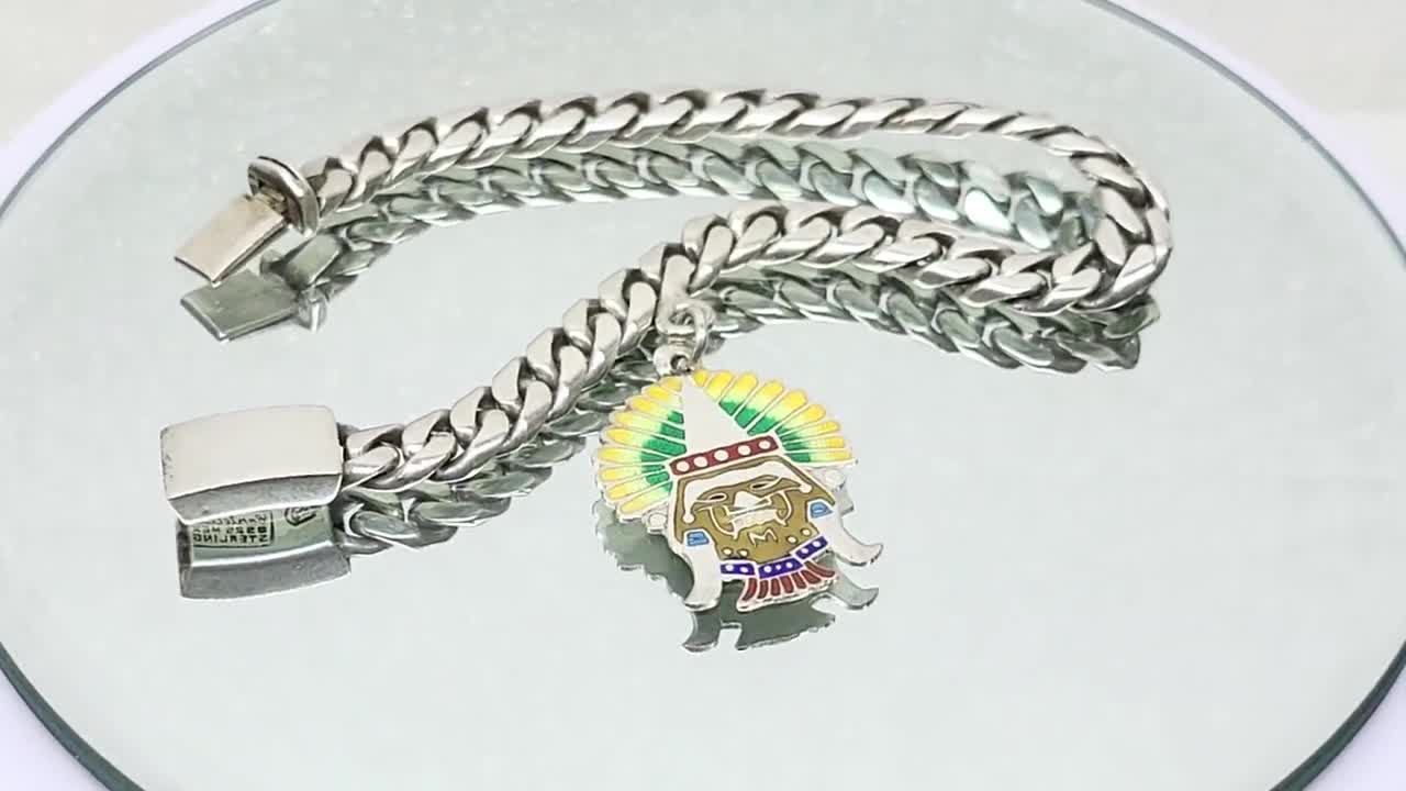 Mexican Sterling Charm Bracelet, Castelan (item #1101119)