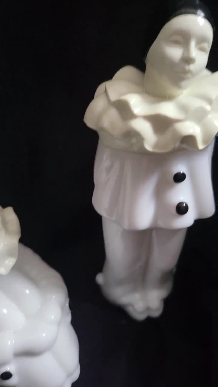 Pierrot Milk Glass Perfume Bottle Figurine, Avon Fragrance Bottle,  Moonwind, Odyssey, Tasha or French Clown Figurine, Vintage Collectible 