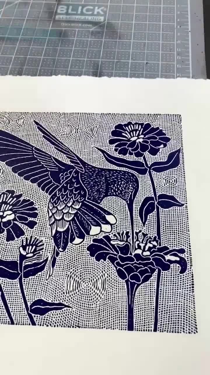 The River Ballet Linocut in Black,otter Linocut,kingfisher Linocut,riverlife  Blockprint Art,bird Art, Wall Art,nature Lovers Gift,cabin Art 