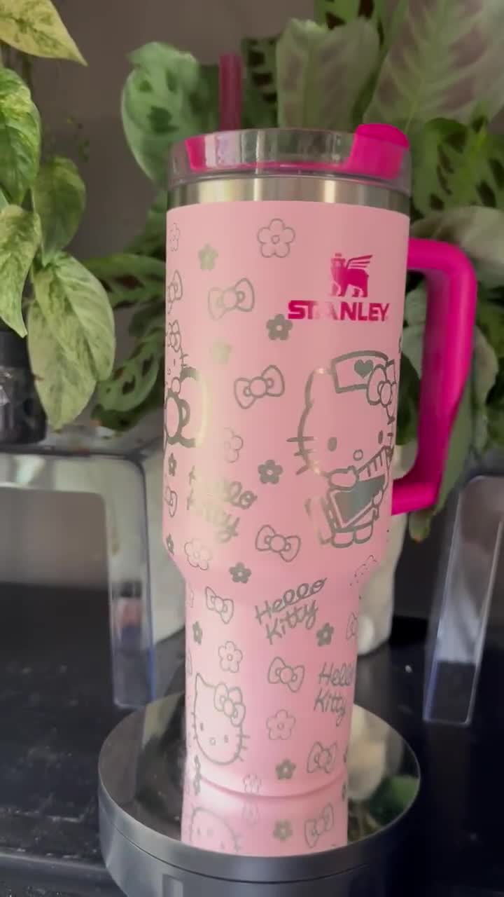 Authentic 40oz Stanley Laser Engraved With a Hello Kitty Nurse