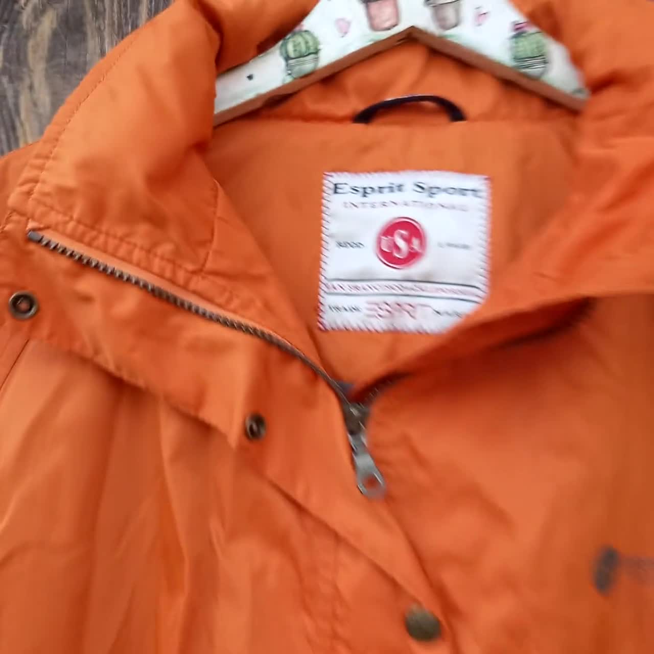 Veste Vintage Coupe-vent Orange Venezia Sport - Style Années 90 - Taille 26/28 - Zip Complet