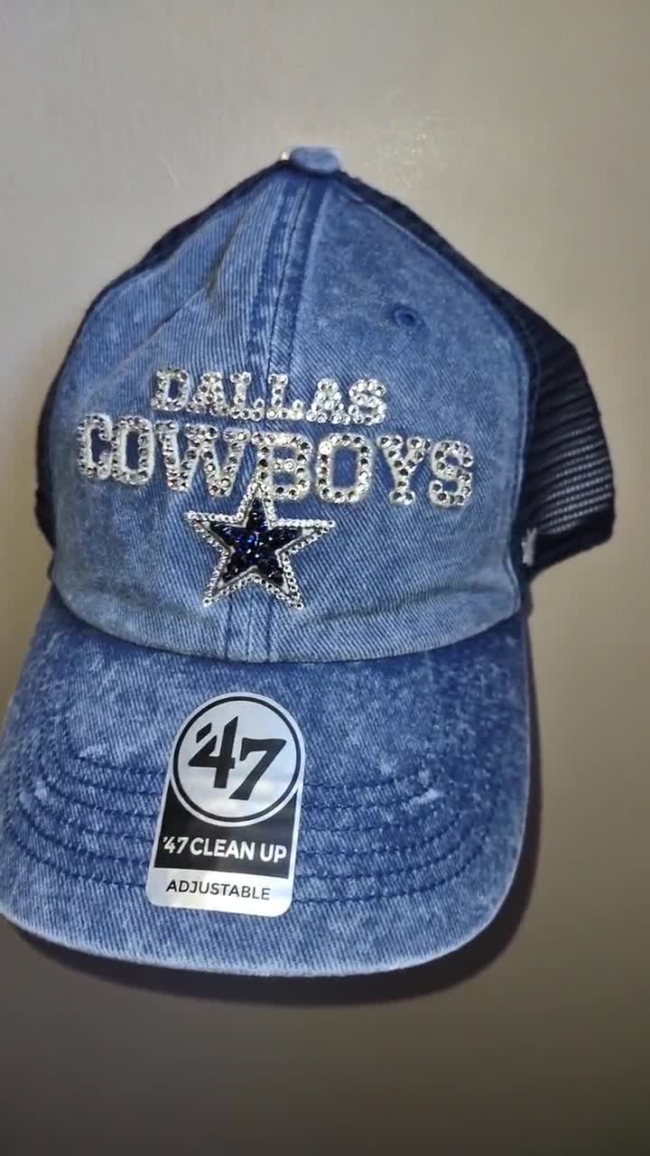 Navy Dallas Cowboys Bling Hat Swarovski Crystals Sports Hat 