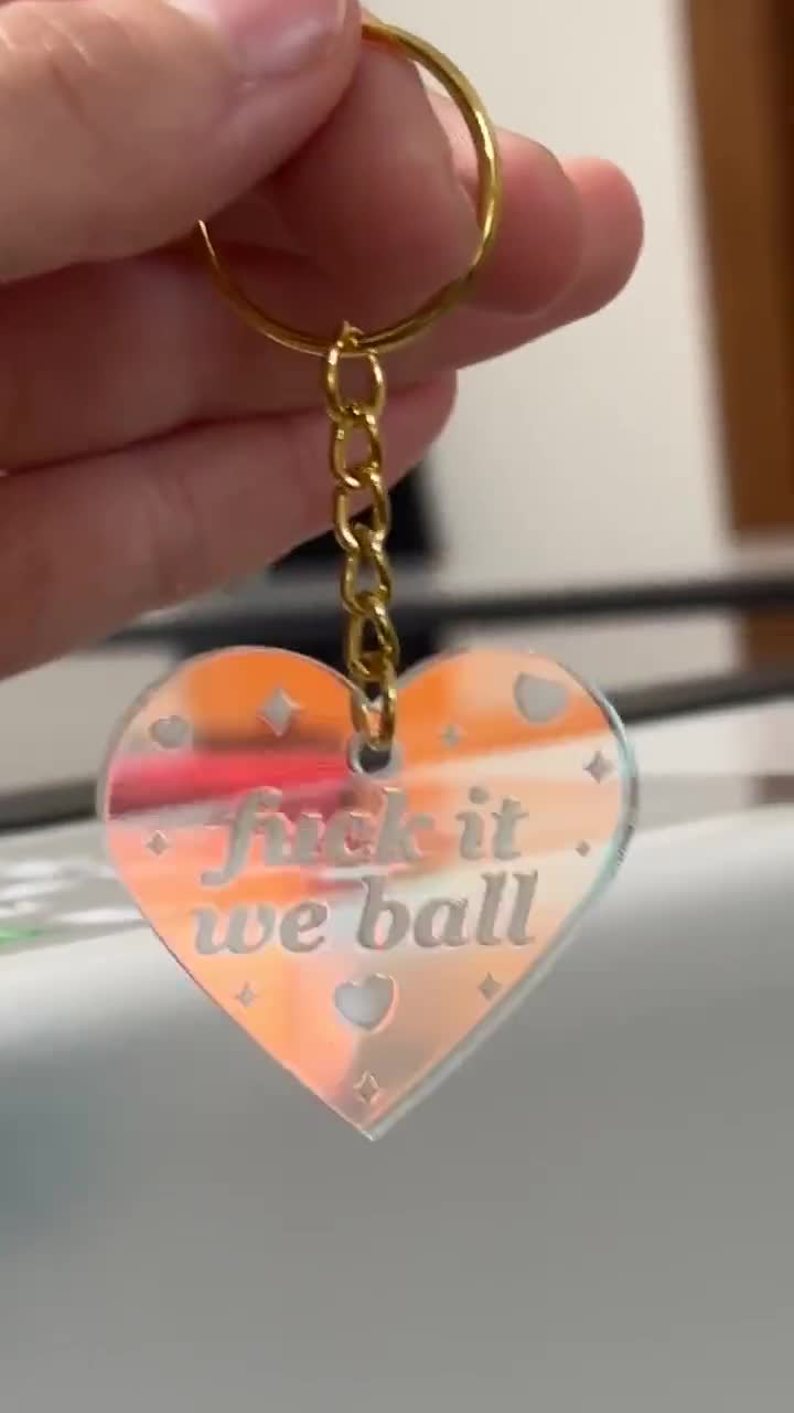チャーム確認用 ファック・イット・ウィー・ボール 虹色アクリルキーホルダー - Etsy 日本