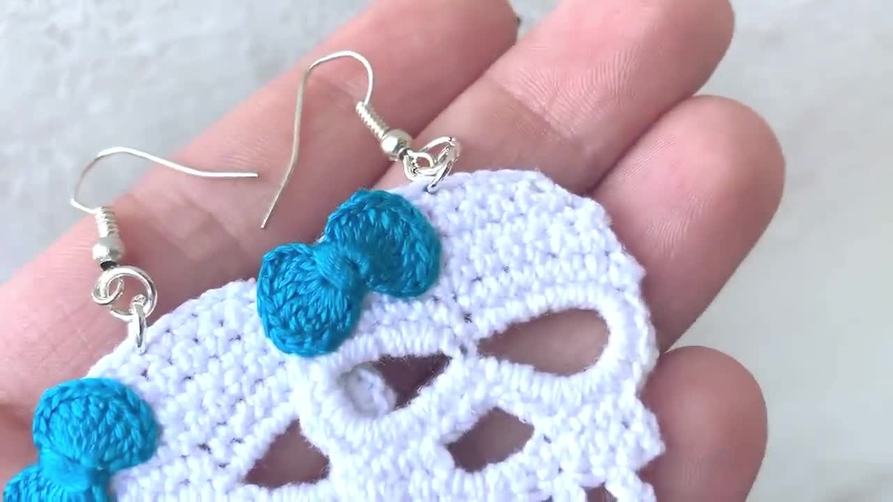 Crochet Skull Earrings Pattern: Halloween Jewelry DIY (PDF Pattern