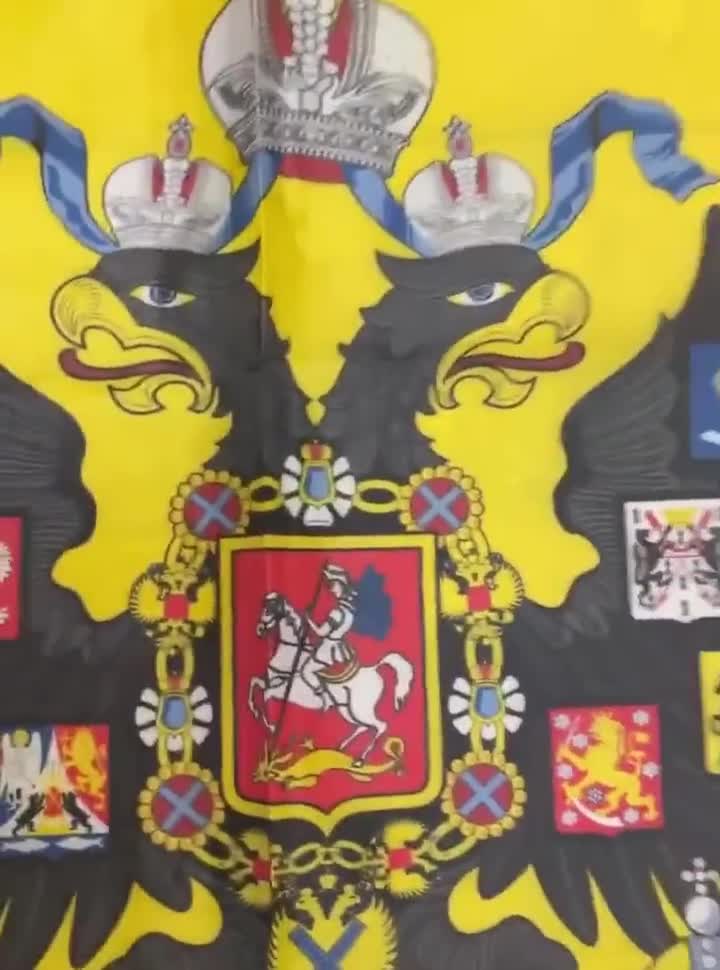 3 x 5フィートのロシア帝国1858-1917の印刷された片面旗、真鍮と