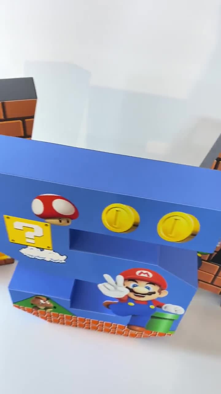 Pegatinas de pared 3D de película de Mario Bros 2023 para sala de estar,  habitación de niños, decoración de pared de niños y niñas, regalo para