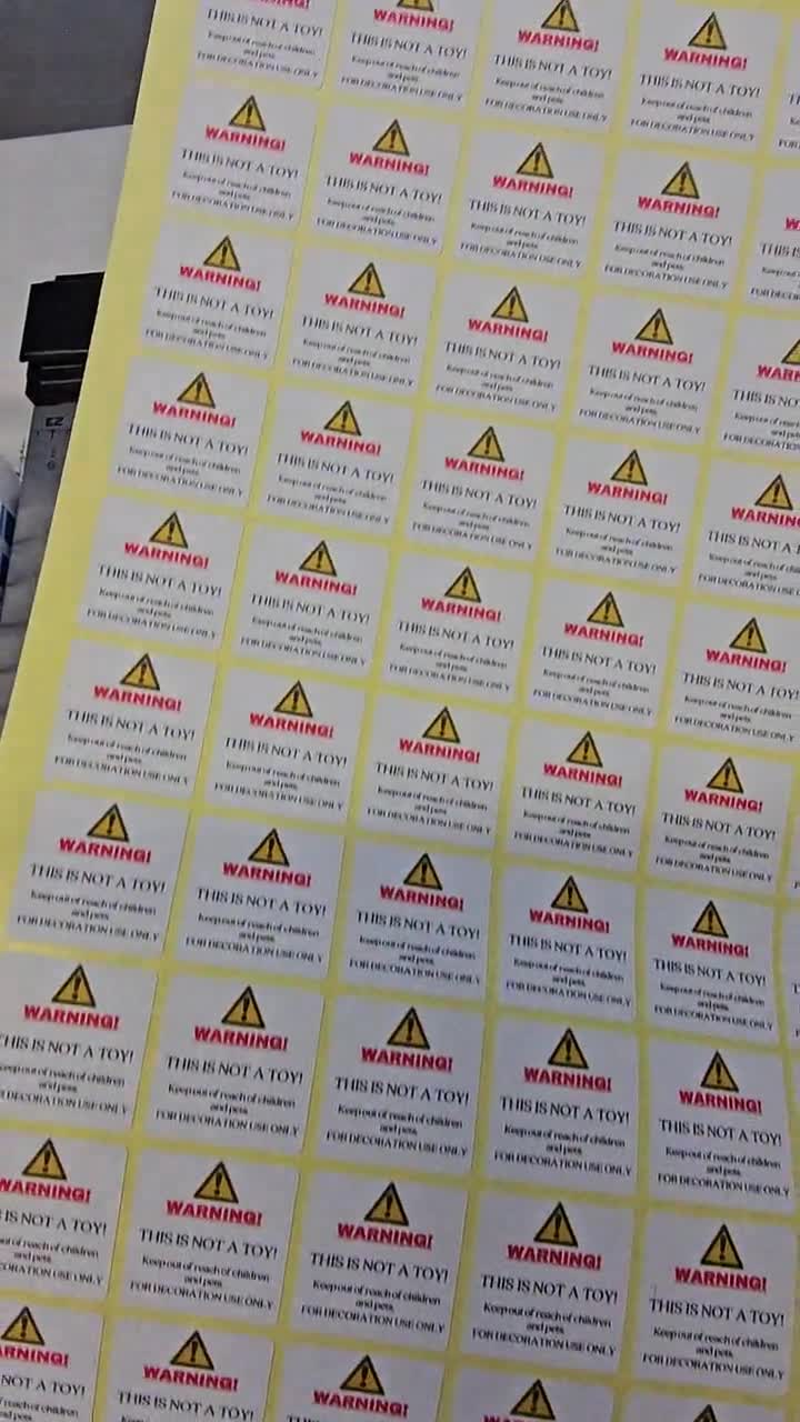 This is not a toy Warning Stickers Labels, Warning Labels, Small Business  Sticker, Square age Restriction For decoration use only Labels