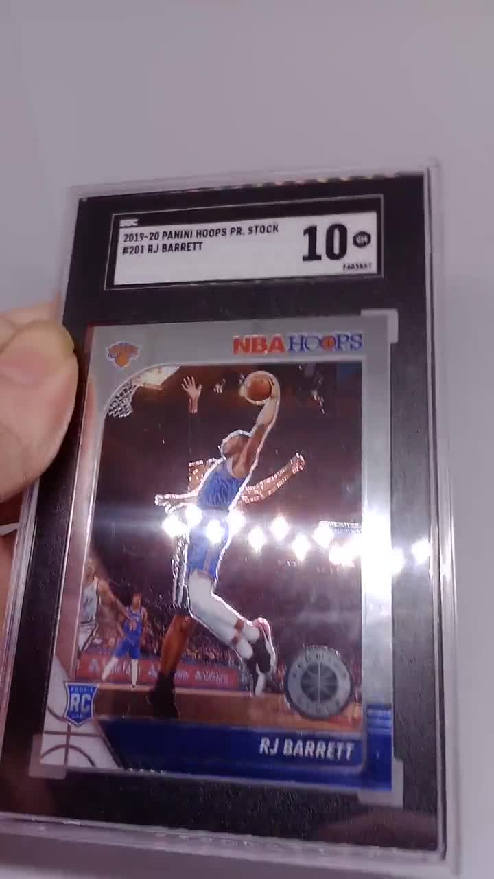 RJ Barrett 2019 Panini NBA Hoops Premium Stock #201 Rookie Card