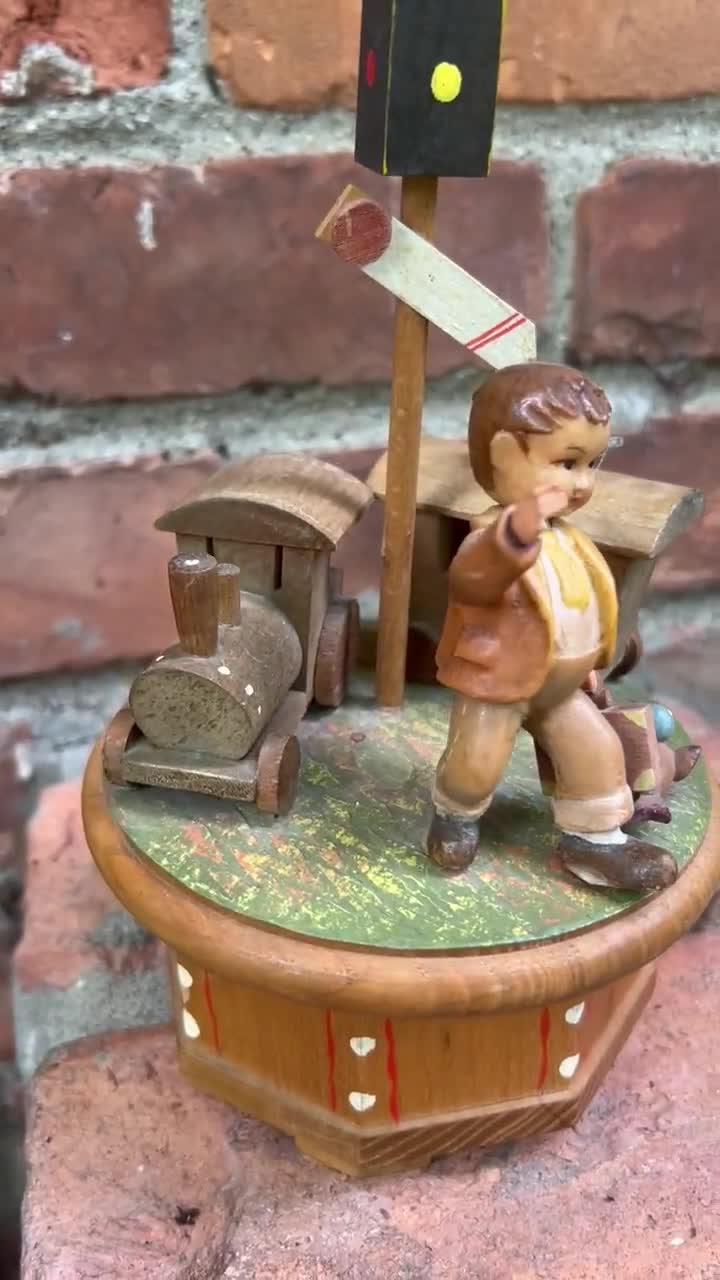 Vintage Thorens ANRI Swiss Movement Hand-carved Wooden Music Box