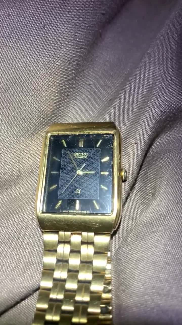 Vintage Seiko SX Rectangular Tank Style Watch With Black Dial - Etsy