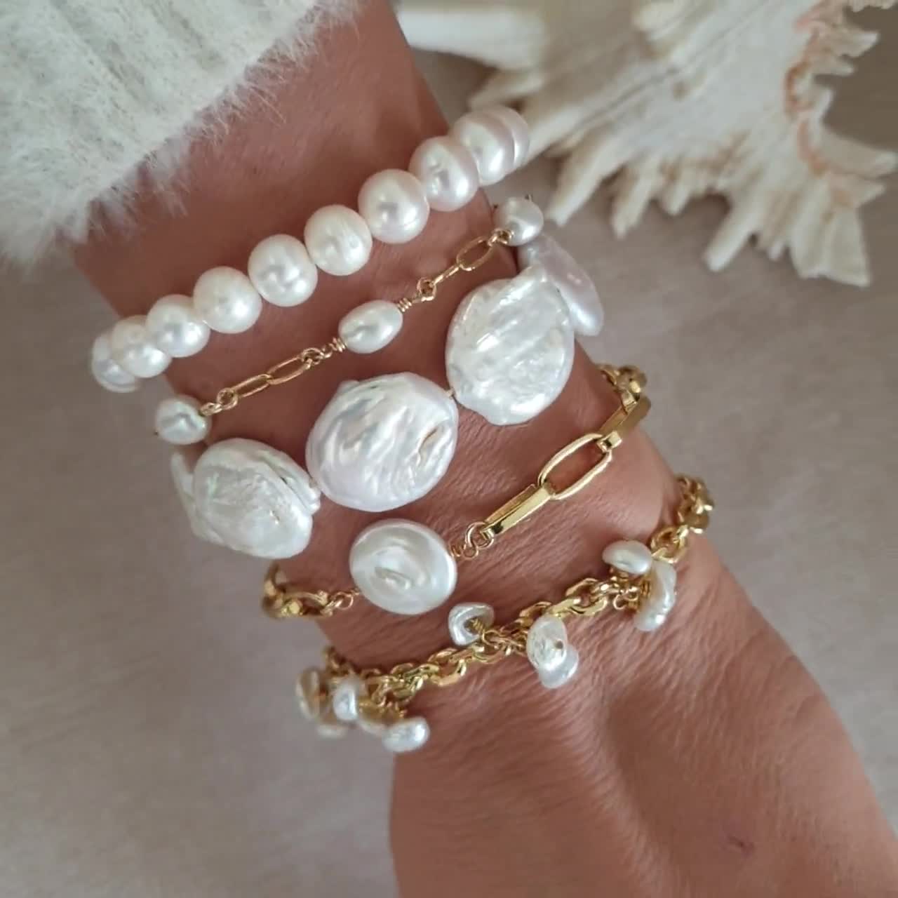 ブレスレット VINTAGE HOLLYWOOD Baroque Pearl Matte Bracelet BMR687 il_fullxfull.4261828891_qesg.jpg