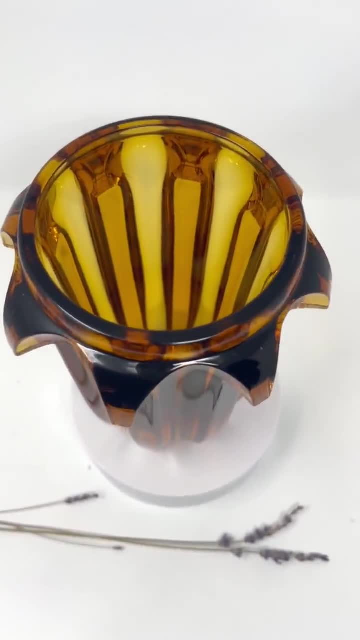R*O様 Moser アンバーガラス器 金色装飾 1930s MOSER (czech) Art Glass | Art Deco Amber Glass | Moser Art