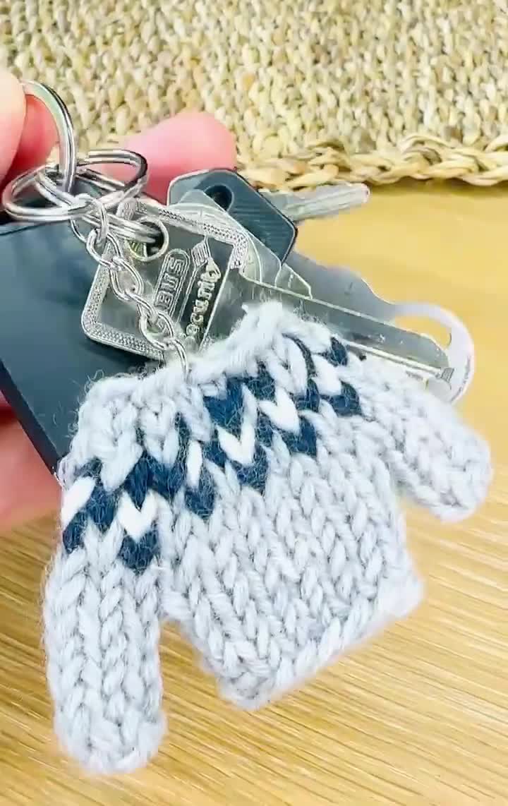 Keyring Mini Sweater Icelandic Sweater Hand-knitted Bag Charm